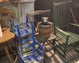 Children's Chairs & Old Wooden Chairs