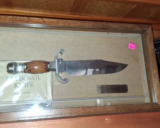 Bowie Knife in Glass Case - Franklin Mint