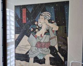 Antique Japanese woodblock