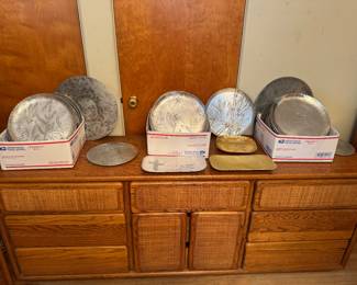 Well-known Aluminum Craftsman Platters- Various sizes and designs, all handcrafted.