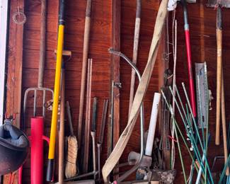 Collection of shovels in different shapes and sizes for a variety of uses.
