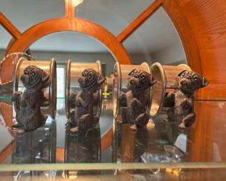 Set of 4 puppy napkin rings in nice condition. A great find!