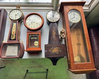 Beautiful clock collection with various designs and features.