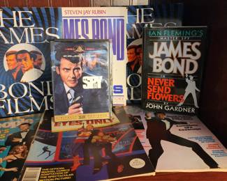 James Bond Collection of books and poster. Selling as a collection. Thank you