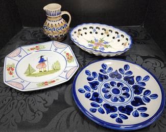 German pottery, Quimper, and Portugal pottery