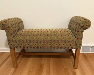 Ethan Allen Upholstered Bench/Vanity Seat