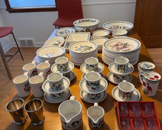 Portmeirion Dishware, Crystal D'Arques Glassware Set of 6.