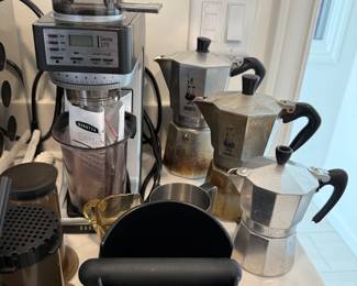 Baratza Coffee Grinder, Bialetti Percolators & Moka/Coffee Pots