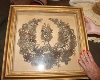 Victorian hair wreath 1800s
