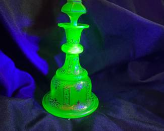 Antique Bohemian uranium perfume bottle