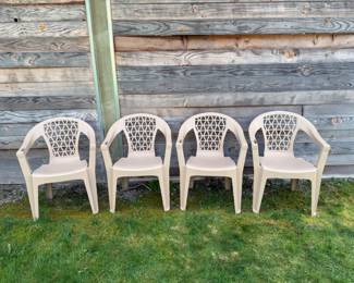 126 AdamsPatioStackableResinFrameChair