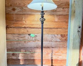 57 FreeStandingPewterFloorLamp