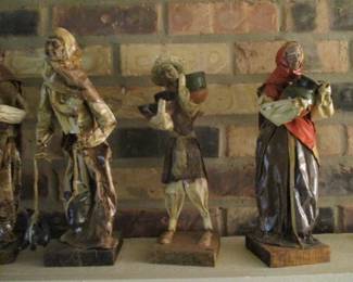 Vintage Mexican Folk Art Paper Mache Doll