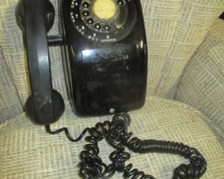 Vintage AECO Black Rotary Telephone