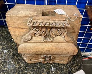 19thC Carved Architectural Wood $125
