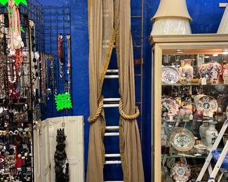 9 Ft Tall Draperies with Embroidered Griffin Decoration$175