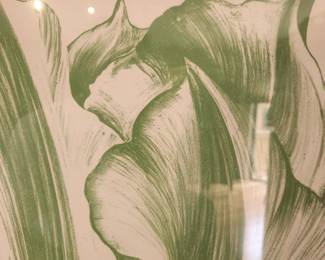 vintage lithograph, "Green Iris" by Lowell Nesbitt, 1971