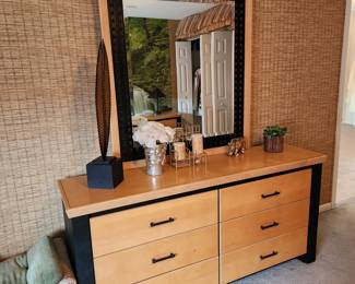 bedroom set: Pair of night tables, 1 dresser and matching desk
