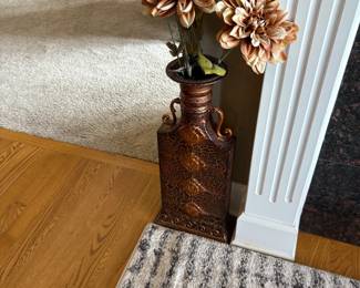. . . nice floor vase and faux flowers