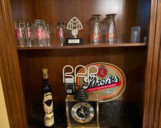 . . . Stroh's art and glasses