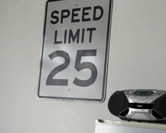 . . . speed limit sign