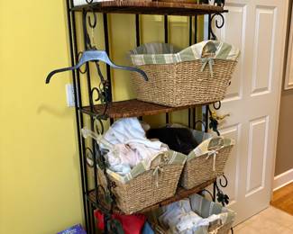 . . . baker's rack and organizing baskets
