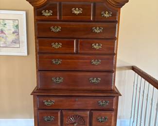 . . . Governor Winthrop-style chest of drawers -- great finial!!
