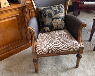 . . . nice zebra-themed accent chair