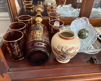 . . . great art glass decanter set