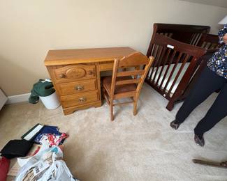 . . . oak desk and chair