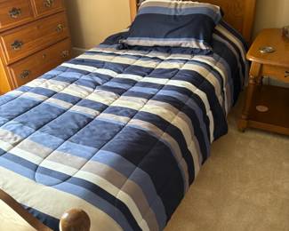 . . . the matching oak twin bed