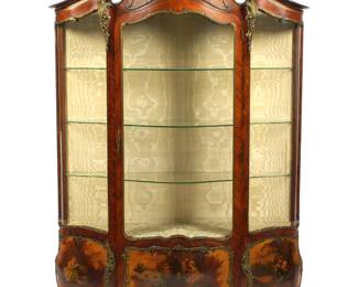 Lot 2: Impressive French Vernis Martin Style Vitrine
