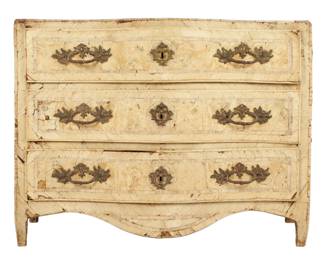 Lot 8: 18th C Italian Three Door Commode