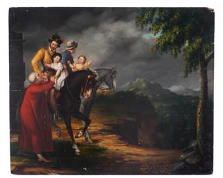 Lot 170: attr. Thomas Stothard Babes in the Woods Painting