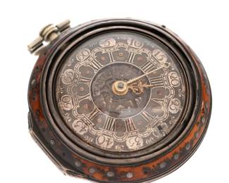 Lot 124: Tarts Triple Case Horn & Embossed Pocket Watch