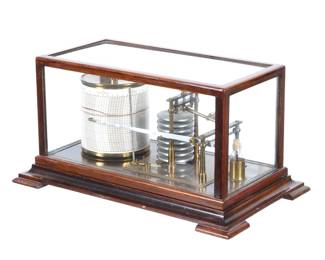 Lot 296: English Walnut Case Barograph