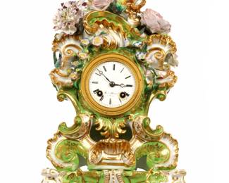Lot 227: Jacob Petit French Porcelain Mantle Clock