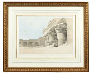 Lot 260: David Roberts Edfou Temple Lithograph