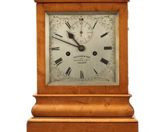 Lot 166: English Fletcher and Son Maple Twin Fusee Clock