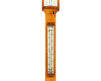Lot 220: Admiral Fitzroy's Storm Stick Barometer Oak Case
