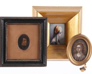 Lot 337: Collection of Three Miniature Portraits