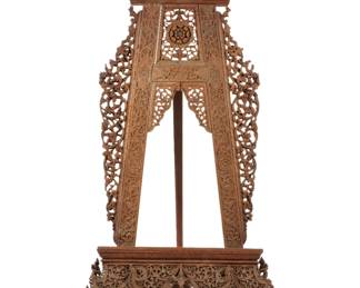 Lot 212: Ornate Southeast Asian Carved Floor Easel