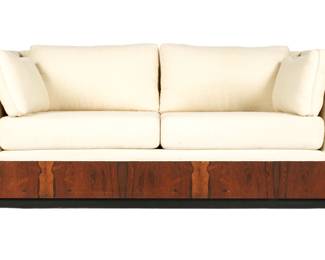 Lot 48: attr. Milo Baughman Rosewood Case Sofa