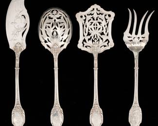 Lot 243b: French Cased Lefebvre Silver Hors D'Oeuvres Set