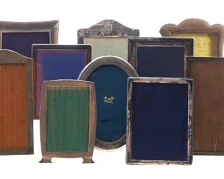 Lot 301: Collection of 10 English Sterling Silver Frames