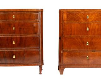 Lot 216: Two Early 19th C Continental Chest of Drawers