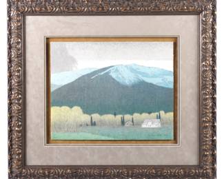 Lot 266: Russell Catham Mountain Landscape Lithograph 2001