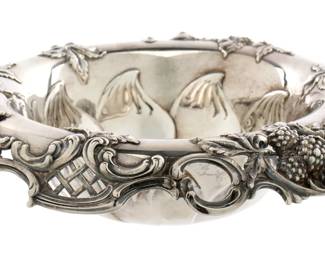 Lot 195b: Tiffany & Co Sterling Raspberry Pattern Fruit Bowl