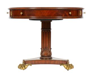 Lot 272: Maitland-Smith Leather Top Drum Table