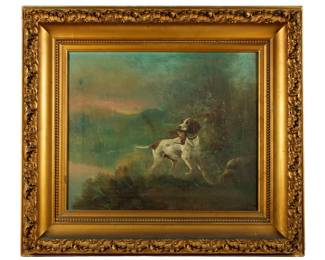 Lot 289: Max Muller Portrait of a Pointer Hunting Dog